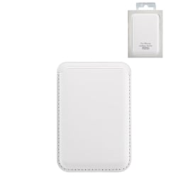Leather Magnetic Card Wallet Holder - WHITE (Only Ground Shipping)