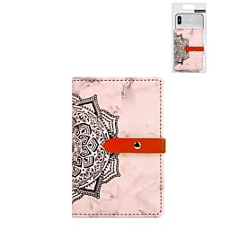 Universal Back Phone Datura Flower Leather Card Slot (BROWN) (Only Ground Shipping)