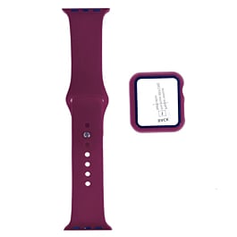 iWatch 40mm Silicone Soft Band & Bumper Case w/Tempered Glass - 15 (Only Ground Shipping)