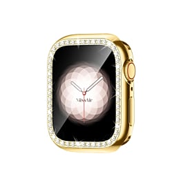 iWatch 46mm Stone PC Bumper Case w/ Tempered Glass - GOLD (Only Ground Shipping)