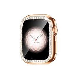 iWatch 46mm Stone PC Bumper Case w/ Tempered Glass - ROSE GOLD (Only Ground Shipping)