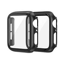 iWatch 46mm Hard PC Bumper Case w/ Tempered Glass - BLACK (Only Ground Shipping)