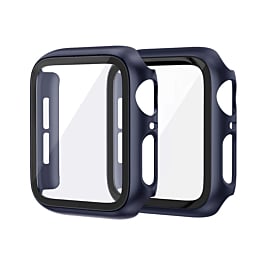iWatch 46mm Hard PC Bumper Case w/ Tempered Glass - NAVY BLUE (Only Ground Shipping)