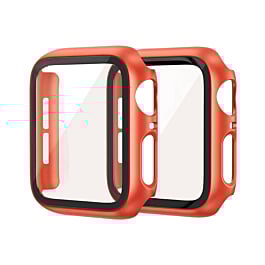 iWatch 46mm Hard PC Bumper Case w/ Tempered Glass - RED (Only Ground Shipping)