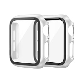 iWatch 46mm Hard PC Bumper Case w/ Tempered Glass - SILVER (Only Ground Shipping)