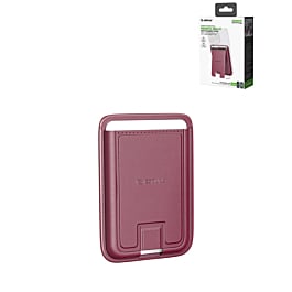 Esoulk Magnetic Wallet w/ Foldable Stand (MAROON) (Only Ground Shipping)