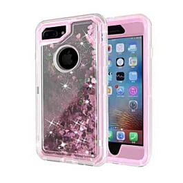 Protective Glitter Liquid Case - PINK for iPhone 6 / 6S / 7 / 8 (Only Ground Shipping)
