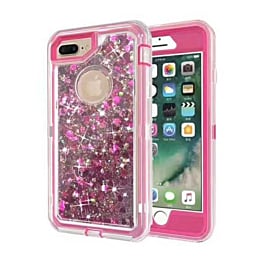 Protective Glitter Liquid Case - HOT PINK for iPhone 6 / 6S / 7 / 8 (Only Ground Shipping)