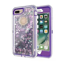 Protective Glitter Liquid Case - PURPLE for iPhone 6 / 6S / 7 / 8 (Only Ground Shipping)