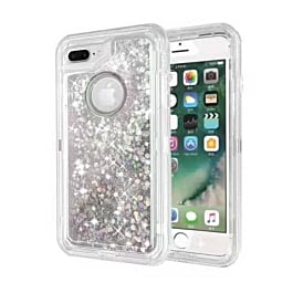 Protective Glitter Liquid Case - SILVER for iPhone 6 / 6S / 7 / 8 (Only Ground Shipping)