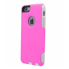 Double Layer Protection Case - PINK / WHITE for iPhone 6S / 6G (Only Ground Shipping)