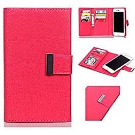 Fashion Wallet with Removable Magnet Case - HOT PINK for iPhone 6S / 6G (Only Ground Shipping)