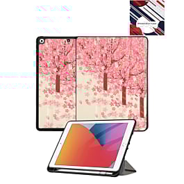 360 Degree Rotating Swivel Stand Case - CHERRY BLOSSOMS for iPad 10.2" (7th / 8th / 9th) / Air 3 / Pro 10.5 (Only Ground Shipping)