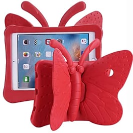 Butterfly Shockproof Kids Case - RED for iPad 5 (2017) / iPad 6 (2018) / Air 1 / Air 2 / Pro 9.7 (Only Ground Shipping)