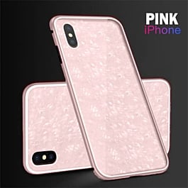 Ultra Slim Magnet Protective Case with Metal Frame - SHINY PINK for iPhone 6S / 6G (Only Ground Shipping)