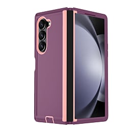 Galaxy Z Fold 6 Heavy Duty Case - MAROON & PINK (Only Ground Shipping)