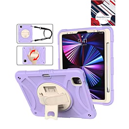 Hand Adjustable Heavy Duty Case with Shoulder Strap - LILAC for iPad Air 4 / Air 5 / Pro 11 (1st / 2nd / 3rd / 4th) (Only Ground Shipping)