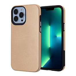 Shock Absorption Protective Dual Layer Case - GOLD for iPhone 13 Pro Max (Only Ground Shipping)