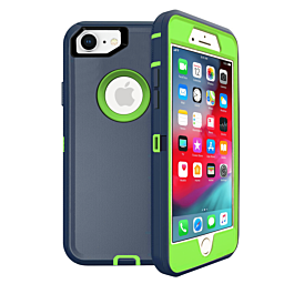 Heavy Duty Case for iPhone 7 / 8 (DARK BLUE & LIGHT GREEN) (Only Ground Shipping)