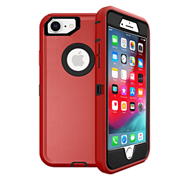 Heavy Duty Case for iPhone 7 / 8 (RED & BLACK) (Only Ground Shipping)