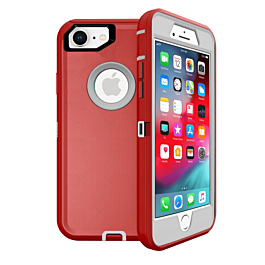 Heavy Duty Case for iPhone 7 / 8 (RED & GRAY) (Only Ground Shipping)