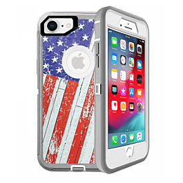 Heavy Duty Case for iPhone 7 / 8 (US FLAG) (Only Ground Shipping)
