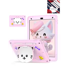 Shockproof Kickstand Case with Pen Slot - PINK for iPad 10.2" (7th / 8th / 9th) (Only Ground Shipping)