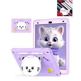 Shockproof Kickstand Case with Pen Slot - PURPLE for iPad 10.2" (7th / 8th / 9th) (Only Ground Shipping)