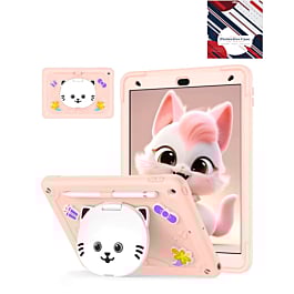 Shockproof Kickstand Case with Pen Slot - ROSE PINK for iPad 10.2" (7th / 8th / 9th) (Only Ground Shipping)