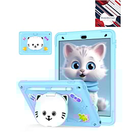 Shockproof Kickstand Case with Pen Slot - LIGHT BLUE for iPad 10.2" (7th / 8th / 9th) (Only Ground Shipping)