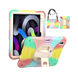 Thin Shockproof Circle Stand Case - RAINBOW for iPad 10 2022 (10.9") / iPad 11 (A16) (Only Ground Shipping)