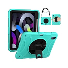 Thin Shockproof Circle Stand Case - TEAL for iPad 10 2022 (10.9") / iPad 11 (A16) (Only Ground Shipping)