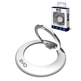 EVO PO1 Magnetic Phone Ring Compatible w/ Wireless Charging - WHITE (Only Ground Shipping)