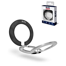 EVO PO2 Magnetic Phone Ring Compatible w/ Wireless Charging - BLACK (Only Ground Shipping)