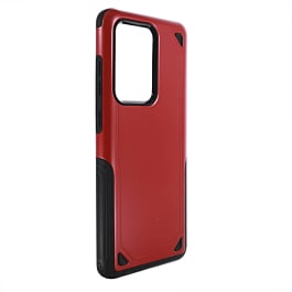 Galaxy S20 Ultra Armor Dual Layer Impact Shockproof Cover- RED (Only Ground Shipping)