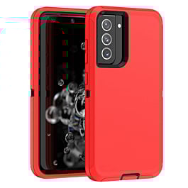 Galaxy A02S Heavy Duty Case - RED & BLACK (Only Ground Shipping)