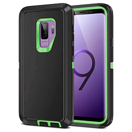 Galaxy S9 Heavy Duty Shockproof Case - BLACK & GREEN (Only Ground Shipping)