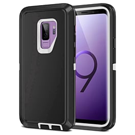 Galaxy S9 Heavy Duty Shockproof Case - Black & White (Only Ground Shipping)