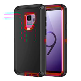 Heavy Duty Case for Galaxy S9 (BLACK & RED) (Only Ground Shipping)