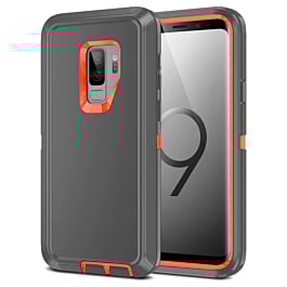Heavy Duty Case for Galaxy S9 (DARK GRAY & ORANGE) (Only Ground Shipping)