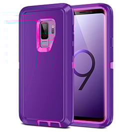 Galaxy S9 Heavy Duty Shockproof Case - PURPLE PINK (Only Ground Shipping)