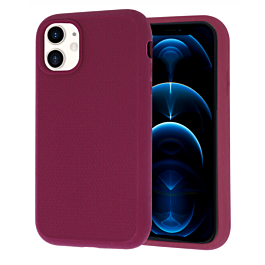 Dual Layer Serrated Case - MAROON for iPhone XR (Only Ground Shipping)