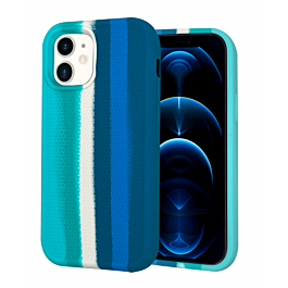 Dual Layer Serrated Case - RAINBOW GREEN for iPhone XR (Only Ground Shipping)