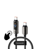 Toocki Touch Display USB C-C Super Fast Charging Data Cable with Display (GRAY) (100W) (3ft) (Only Ground Shipping)