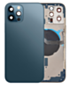 Back Housing Frame with Small Components Pre-Installed for iPhone 12 Pro Max (NO LOGO) (PACIFIC BLUE)
