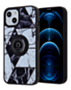 Pattern Design Hard PC Rear / Soft TPU Colorful Border Case with I- ring Holder - Style 4 for iPhone 13 Pro (Only Ground Shipping)