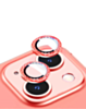 Iced Out Square Camera Lens with HD Tempered Glass for iPhone 13 / 13 Mini (RED)