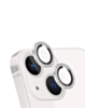 Diamonds Metal Ring with HD Tempered Glass for iPhone 13 / 13 Mini (WHITE)