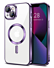 Shiny Wireless Charging Clear Case - PURPLE for iPhone 13 Mini (Only Ground Shipping)