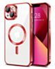 Shiny Wireless Charging Clear Case - RED for iPhone 13 Mini (Only Ground Shipping)